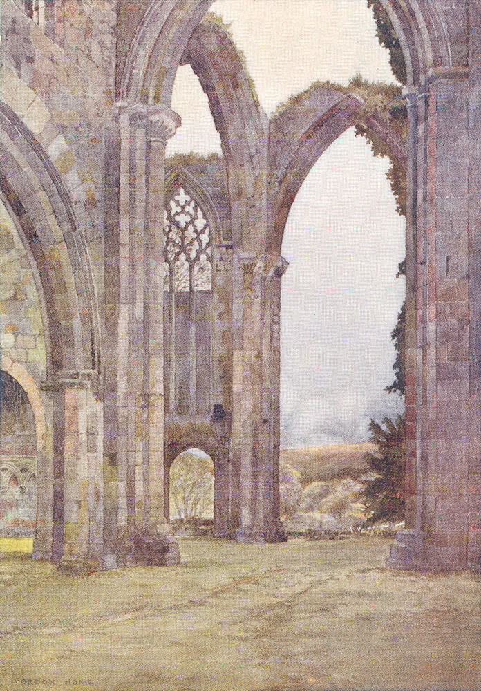 YORKS. Bolton Abbey, Wharfedale 1908 old antique vintage print picture